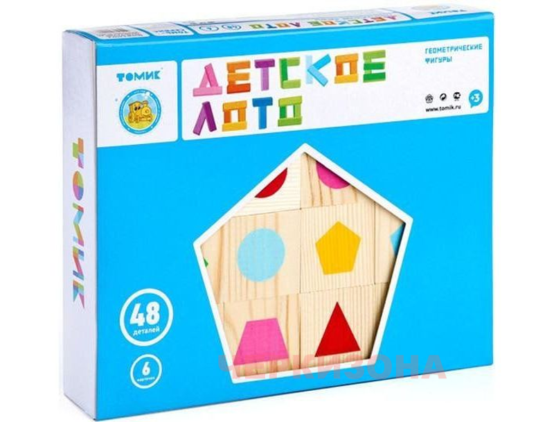 Лото Томик "Геометрические фигуры" 48 шт 2222-4