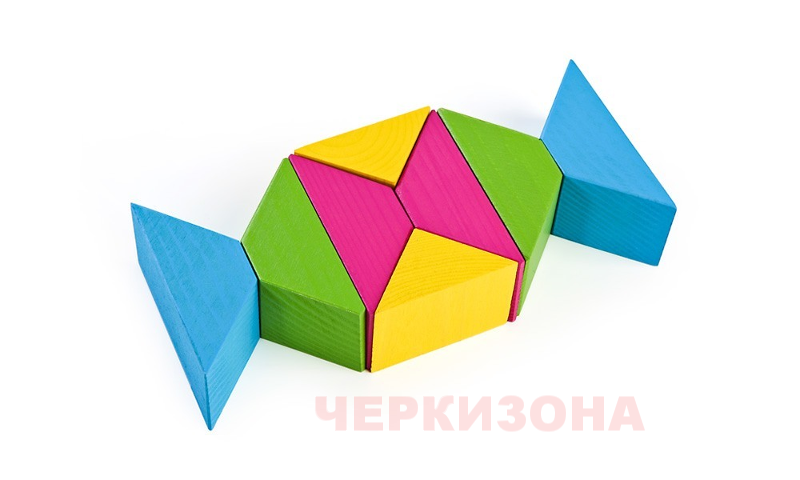 Конструктор "Цветные треугольники" 16 д. 6677 — изображение 2