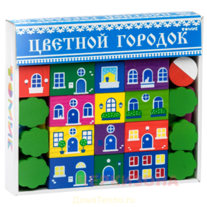 Конструктор Томик"Цветной городок" большой 41д 8688-8