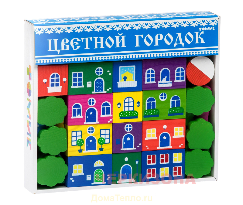 Конструктор Томик"Цветной городок" большой 41д 8688-8