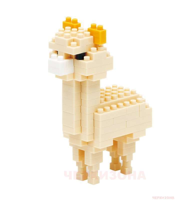Мини-конструктор NanoBlock -Альпака Бежевая
