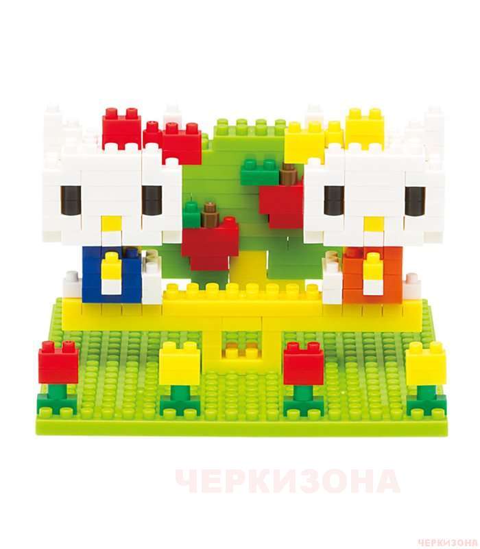 Мини-конструктор NanoBlock - Hello Kitty и Mimmy в парке