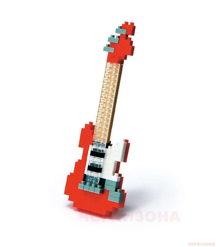 Мини-конструктор NanoBlock - Красная Электрогитара