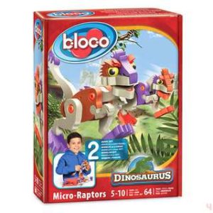 Динозавр Микро Раптор конструктор BLOCO . 3D конструктор для мальчиков.