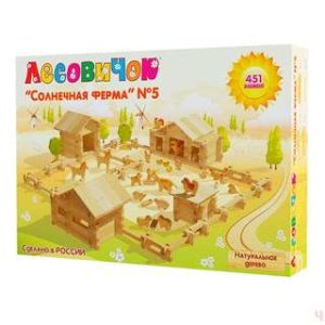 Солнечная Ферма' №5 деревянный конструктор от фирмы Лесовичок.