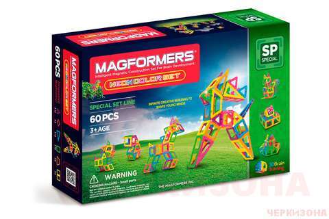 Magformers Neon color set 60 - Магнитный конструктор Магформерс.