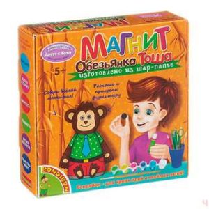 Магнит из шар-папье 'Обезьянка (мальчик)' - Набор для творчества Bondibon