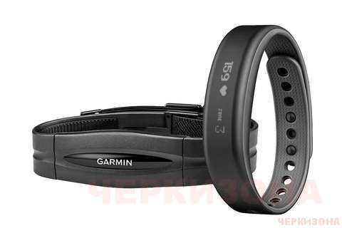 Garmin Vivosmart Bundle Black, HRM1 (пульсометр), Large, смарт-часы для спорта, туризма и отдыха большого размера.