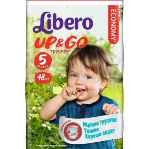LIBERO Трусы детские одноразовые Up&Go макси плюс 10-14кг 48шт упаковка мега