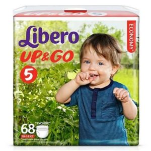 LIBERO Трусы детские одноразовые Up&Go макси плюс 10-14кг 68шт упаковка гига