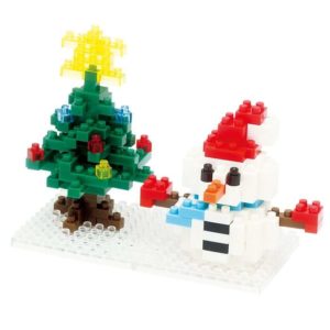 Мини-конструктор NanoBlock - Снеговик и Ёлка
