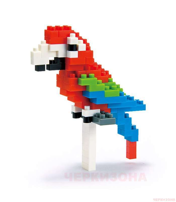 Мини-конструктор NanoBlock - Зеленокрылый Ара