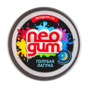 Жвачка для рук Neogum (Неогам) Голубая лагуна светится в темноте